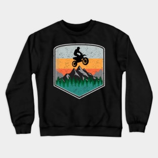 Cool Motocross Nature Design Crewneck Sweatshirt